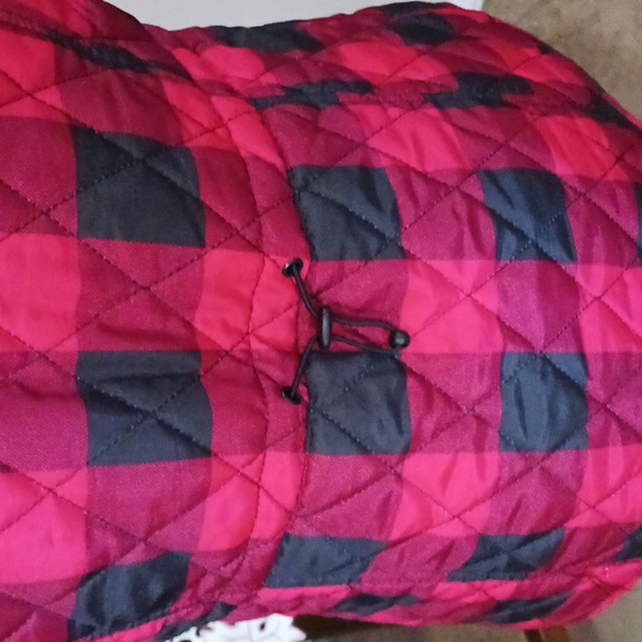 Relativity Red and Black Checkered Women's Vest - Picture 7 of 12